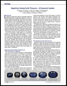 Sapphires heated with pressure – A research update